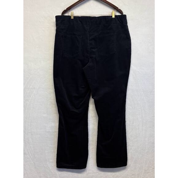 Coldwater Creek Pull On Shape Me Boot Cut Corduroy Pants Black Plus Size 20W - Picture 2 of 11